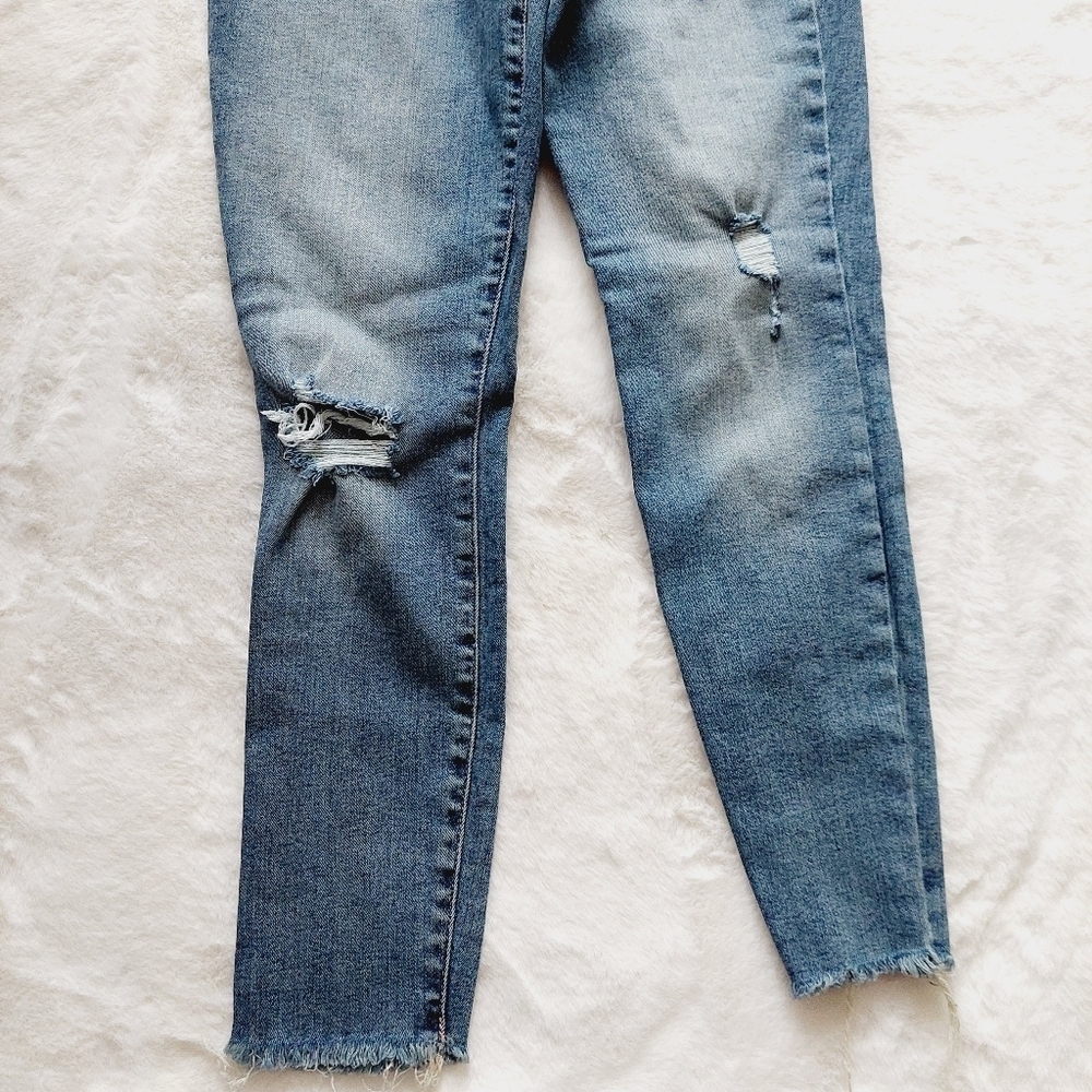 Lucky Brand Ava Distressed Chewed Hem Crop Skinny Jeans P1034 - Picture 4 of 11